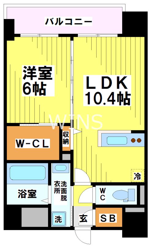 福岡県福岡市博多区中呉服町 間取り