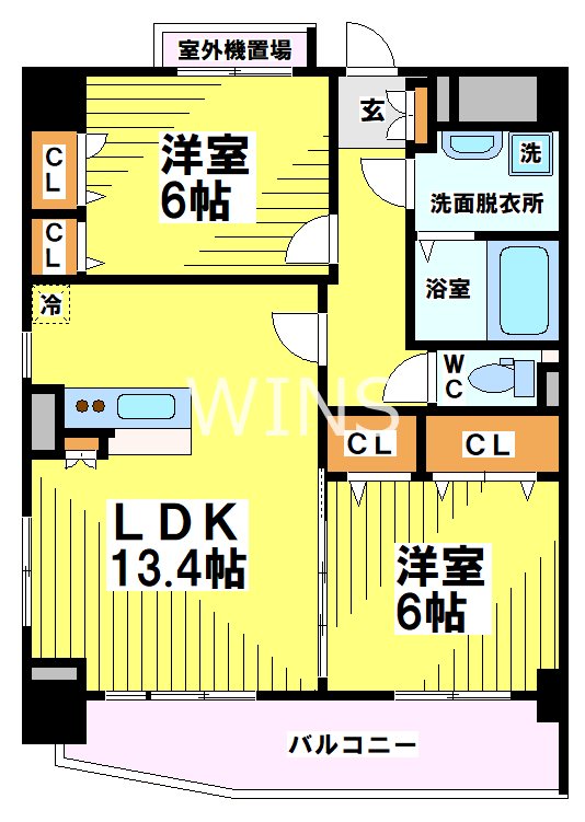 福岡県福岡市中央区今川１丁目 間取り