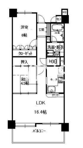 福岡県福岡市中央区平尾２丁目 間取り
