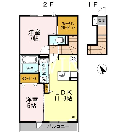 福岡県福岡市東区原田２丁目 間取り