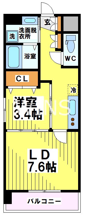 福岡県福岡市博多区千代１丁目 間取り
