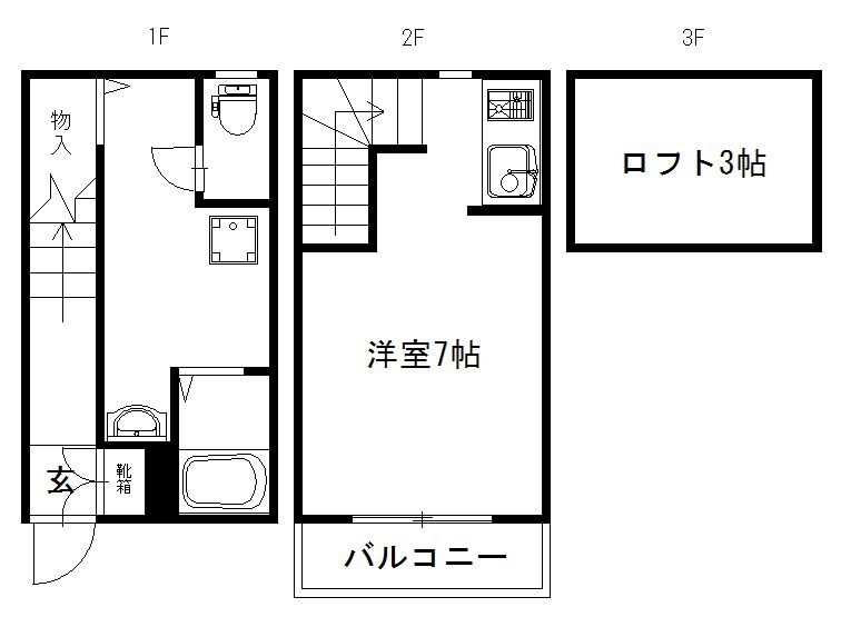 福岡県福岡市中央区今川１丁目 間取り