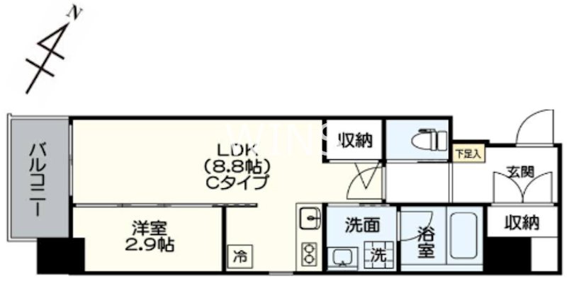 福岡県福岡市博多区祇園町 間取り