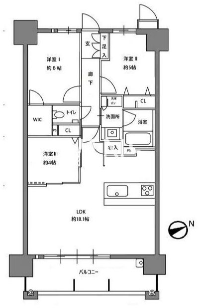 福岡県福岡市東区香椎駅前３丁目 間取り