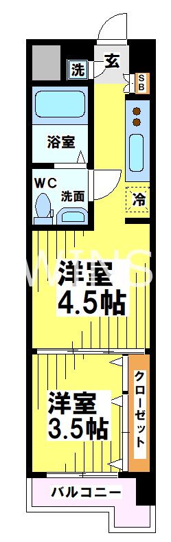 福岡県福岡市博多区住吉４丁目 間取り