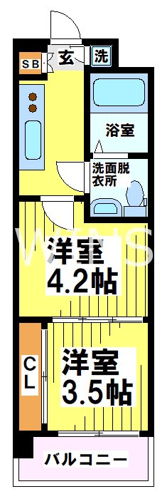 福岡県福岡市中央区長浜２丁目 間取り