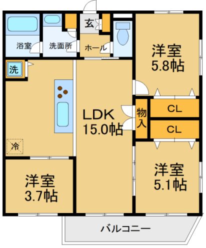 東京都狛江市西野川４丁目 間取り