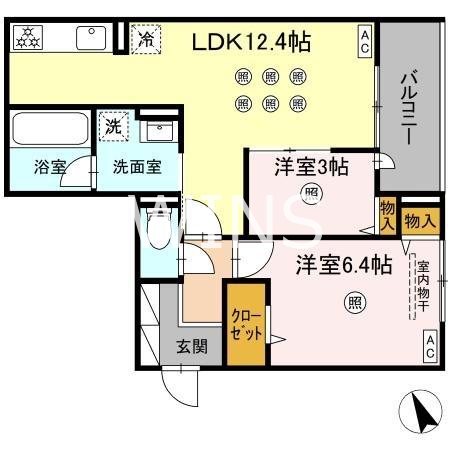 福岡県福岡市東区箱崎１丁目 間取り