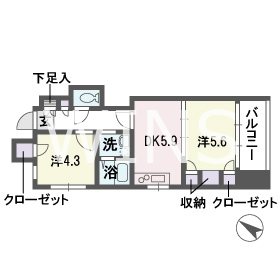 福岡県福岡市中央区平尾２丁目 間取り