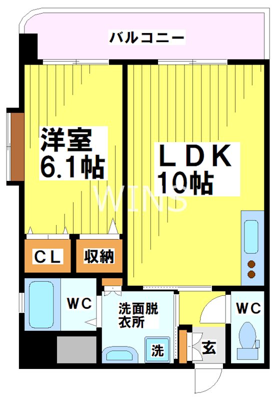 福岡県福岡市博多区上呉服町 間取り
