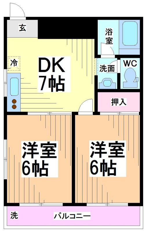 神奈川県川崎市多摩区中野島５丁目 間取り
