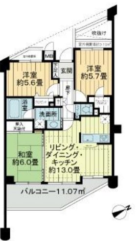 エンゼルブレッサ武蔵野国領 間取り