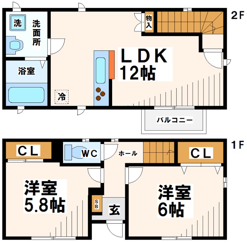 東京都府中市多磨町２丁目 間取り