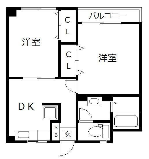福岡県福岡市博多区美野島１丁目 間取り