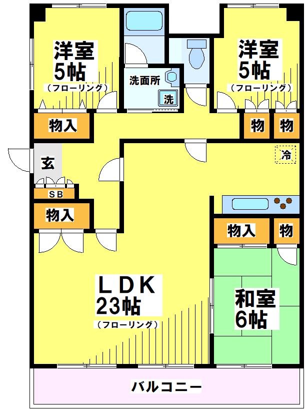 東京都国立市谷保 間取り