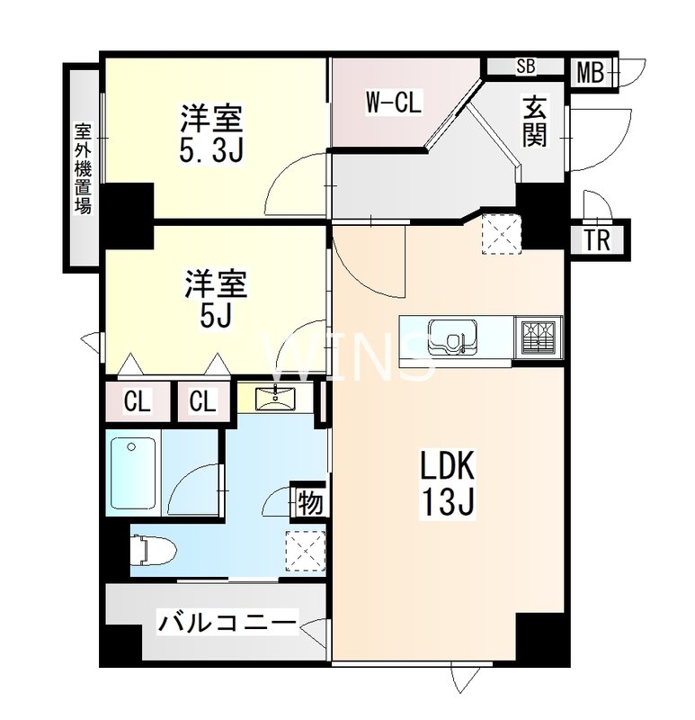 福岡県福岡市中央区高砂２丁目 間取り