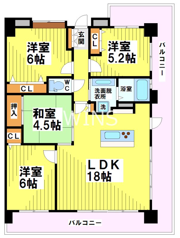 福岡県福岡市中央区荒津２丁目 間取り