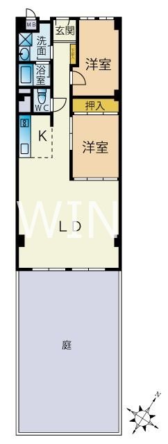 福岡県福岡市中央区桜坂３丁目 間取り