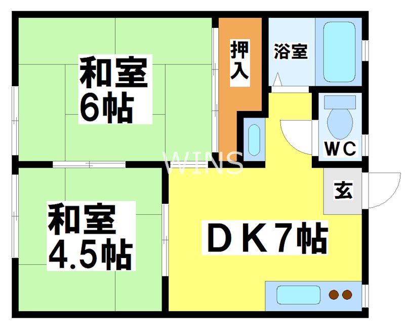 福岡県福岡市中央区鳥飼３丁目 間取り