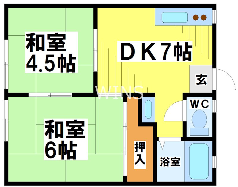 福岡県福岡市中央区鳥飼３丁目 間取り