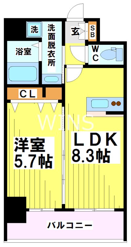福岡県福岡市中央区高砂１丁目 間取り