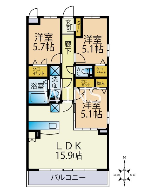 福岡県福岡市東区松島２丁目 間取り
