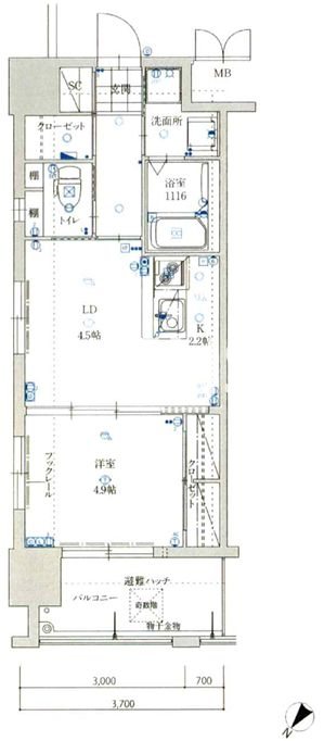 福岡県福岡市博多区石城町 間取り
