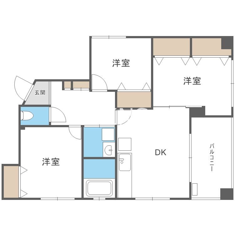福岡県福岡市博多区大博町 間取り