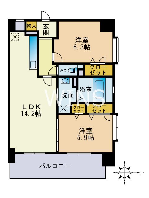 福岡県福岡市東区筥松２丁目 間取り