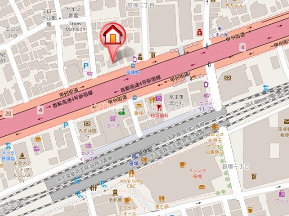 東京都渋谷区笹塚２丁目 地図（共通）