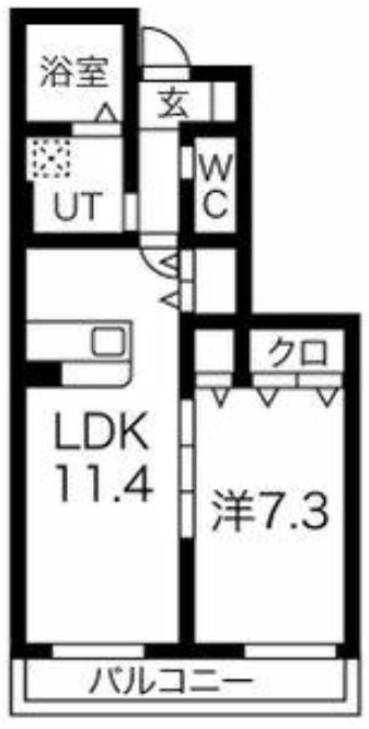 フロンティアハイムⅠ棟 間取り