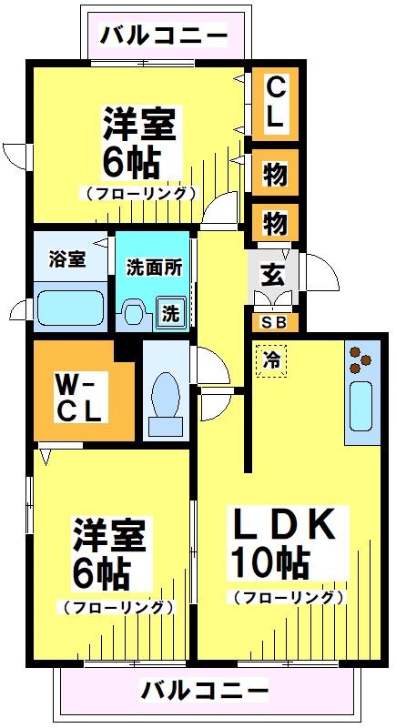 東京都府中市是政１丁目 間取り