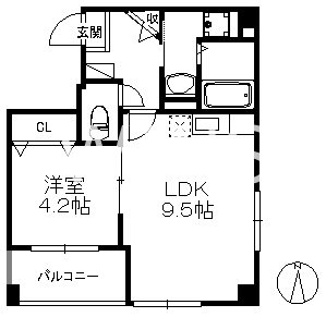 福岡県福岡市中央区梅光園２丁目 間取り