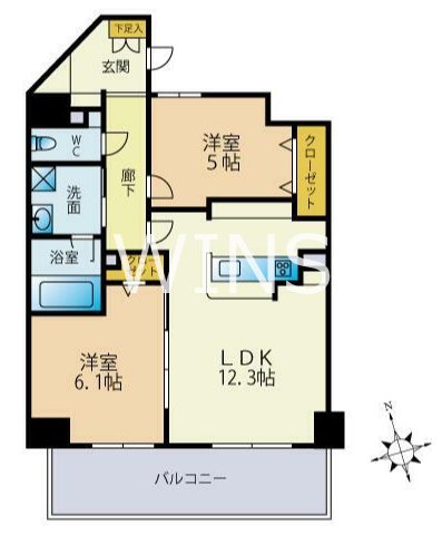 福岡県福岡市東区箱崎３丁目 間取り