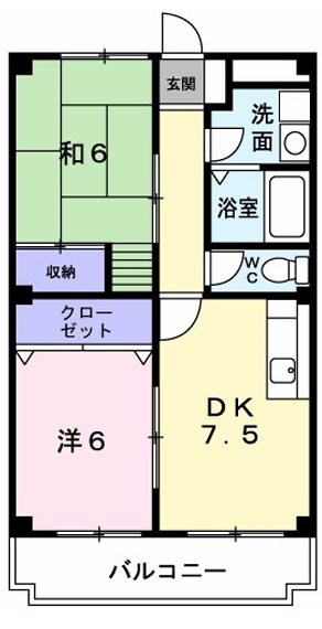 グリーンパレス柏野　 間取り