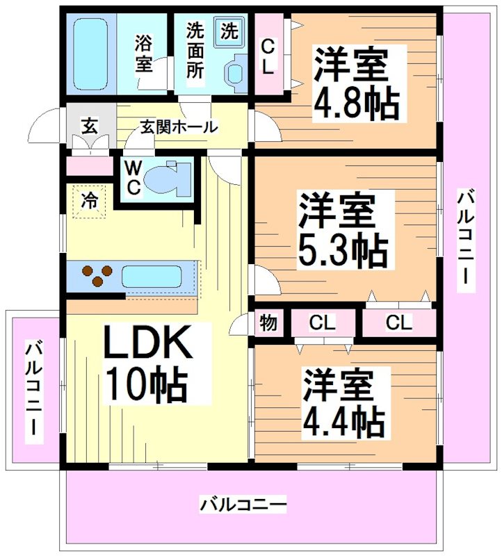 神奈川県川崎市多摩区宿河原５丁目 間取り