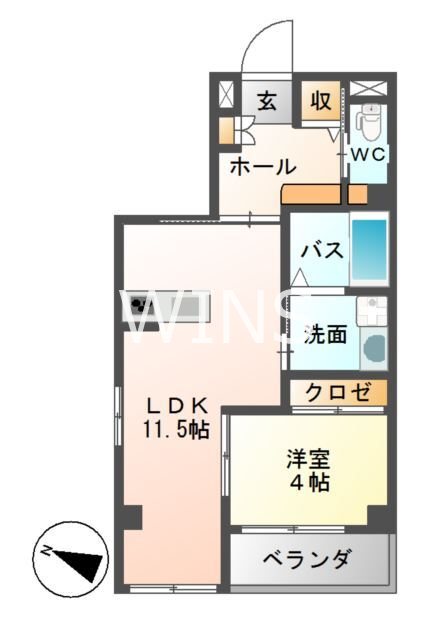 福岡県福岡市中央区大名１丁目 間取り