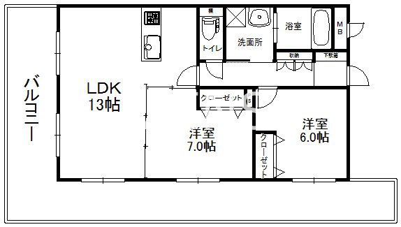 福岡県福岡市中央区薬院３丁目 間取り