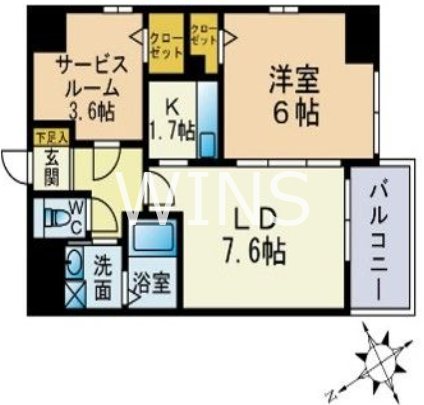 福岡県福岡市博多区博多駅前４丁目 間取り