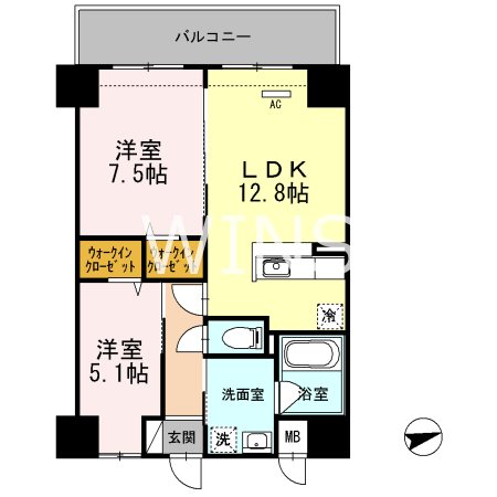 福岡県福岡市東区馬出５丁目 間取り