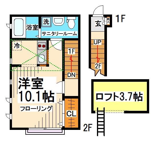 La　Neige烏山Ⅰ 間取り