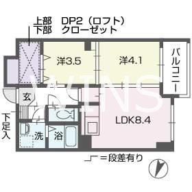福岡県福岡市中央区平尾２丁目 間取り