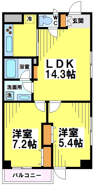東京都調布市西つつじケ丘１丁目 間取り