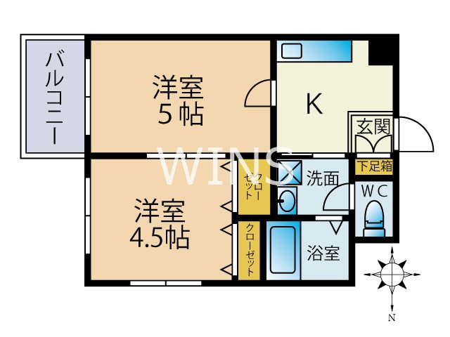 福岡県福岡市博多区住吉４丁目 間取り
