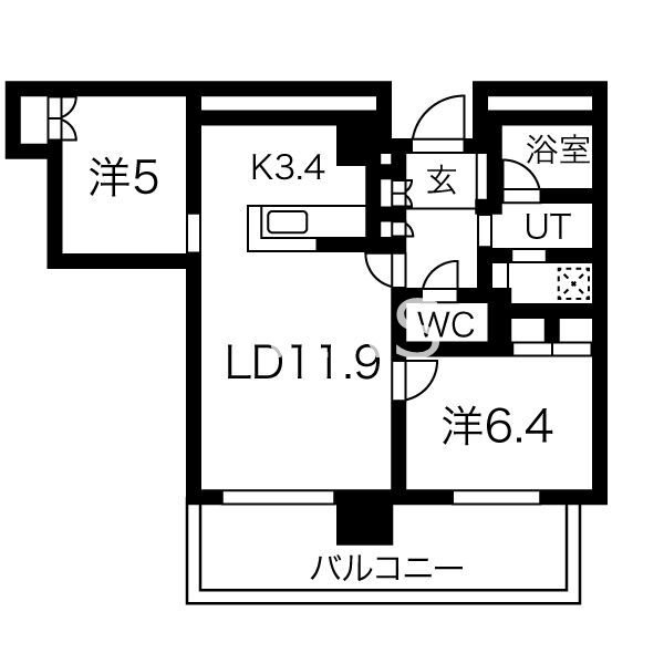 福岡県福岡市中央区薬院４丁目 間取り
