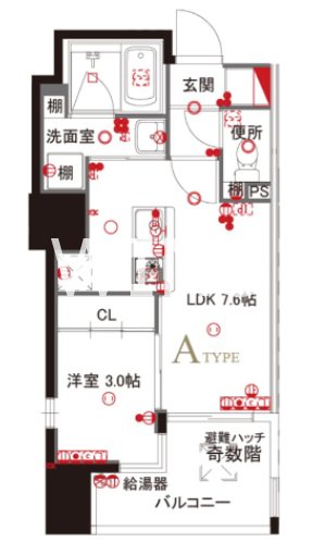 福岡県福岡市中央区清川３丁目 間取り