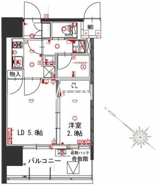 福岡県福岡市中央区渡辺通１丁目 間取り