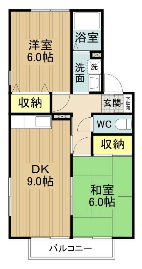 マノウールＳＡＫＡＥ 201号室 間取り