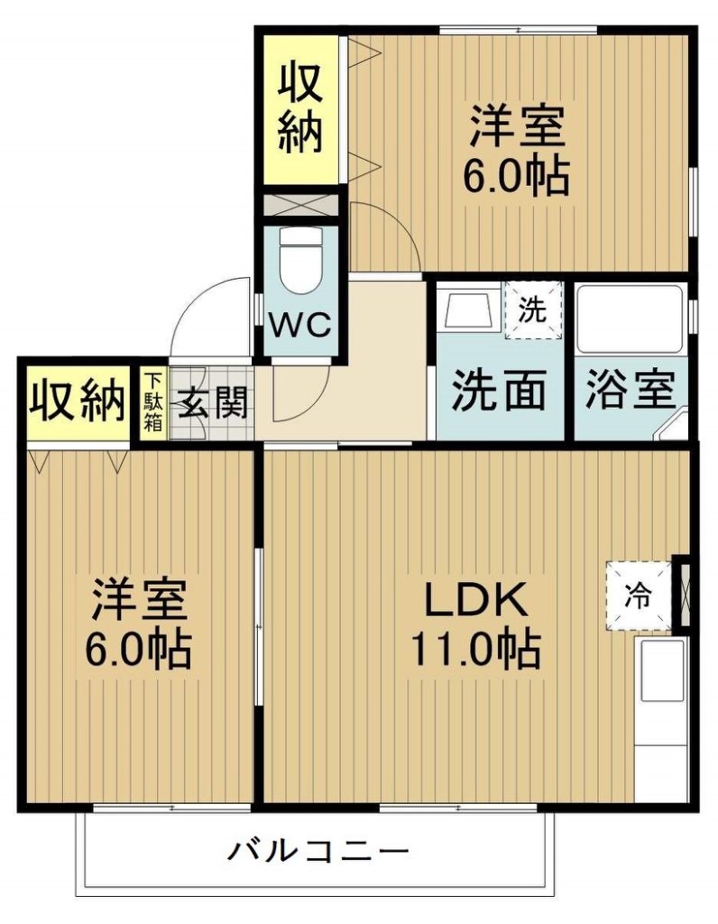 銀河 101号室 間取り