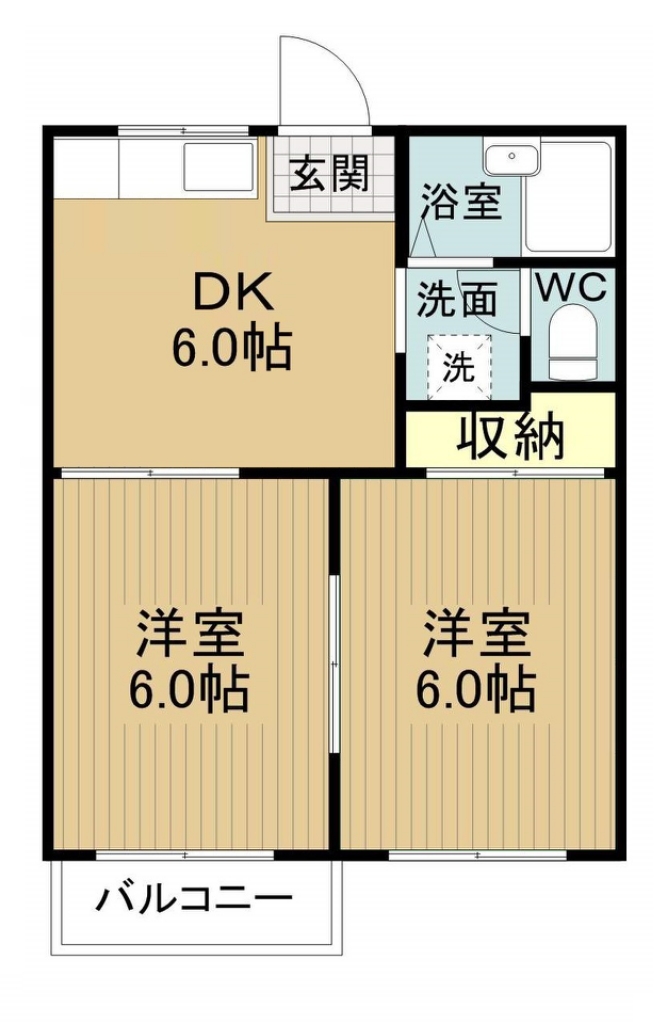 シャトー上里 201号室 間取り